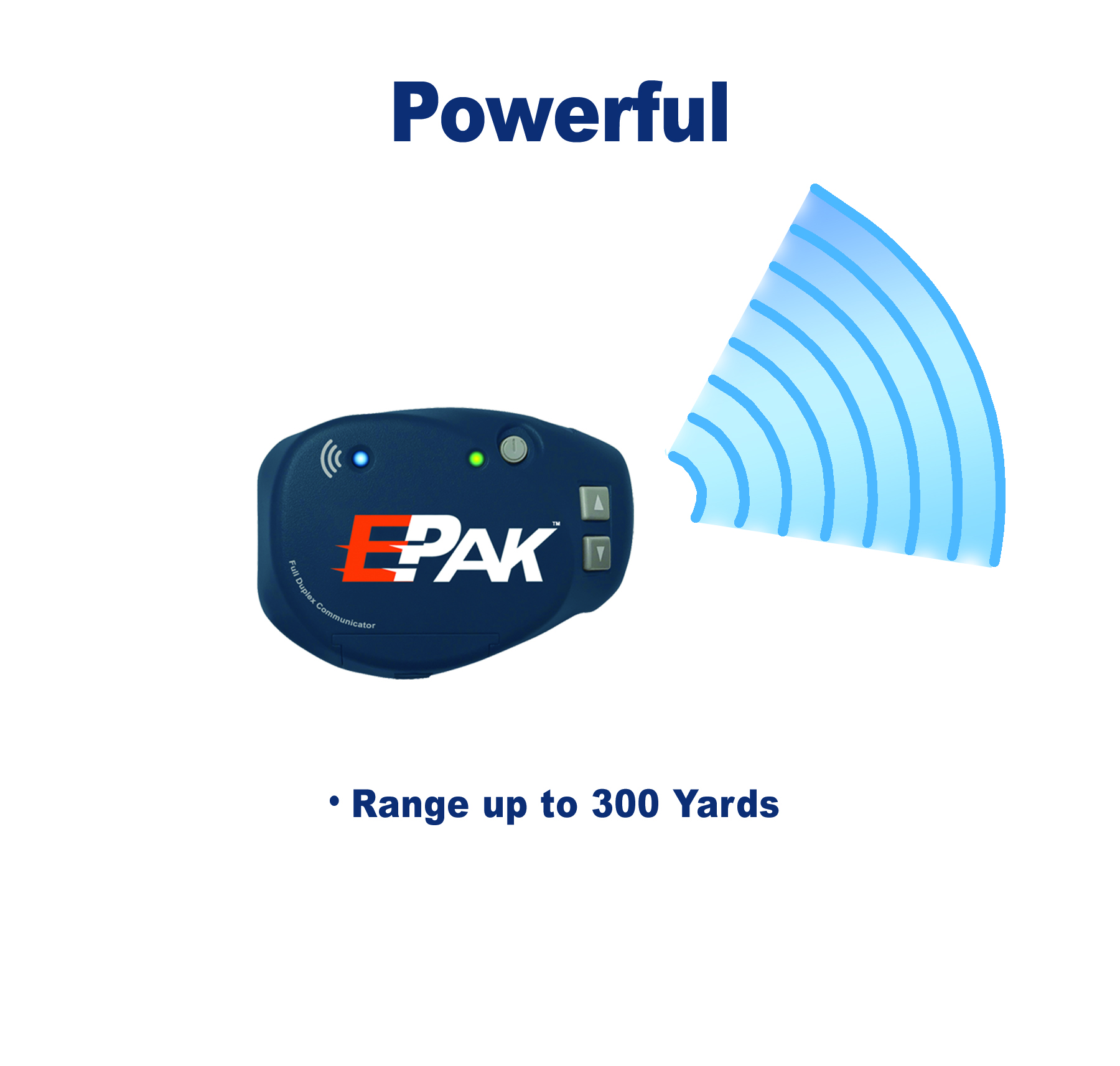 Powerful range up to 300 yards.