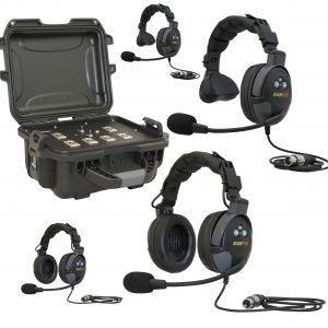 Eartec TCS Wired Intercom with four proline headsets.