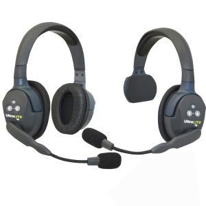 Ultralite single and dual ear headsets.