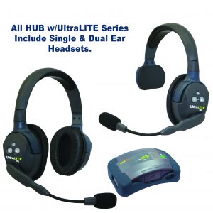All hub with ultralite series include single and dual ear headsets.