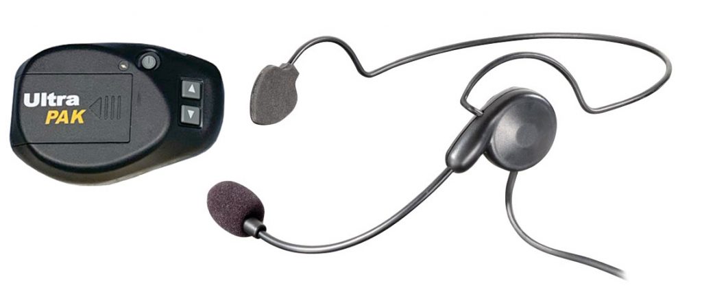 Ultrapak beltpack with cyber backband headset.