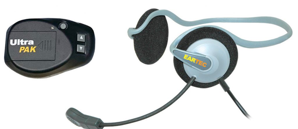 Ultrapak beltpack with monarch double ear backband headset.
