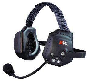 XTreme headset, with ergonomic padding, tension backband.