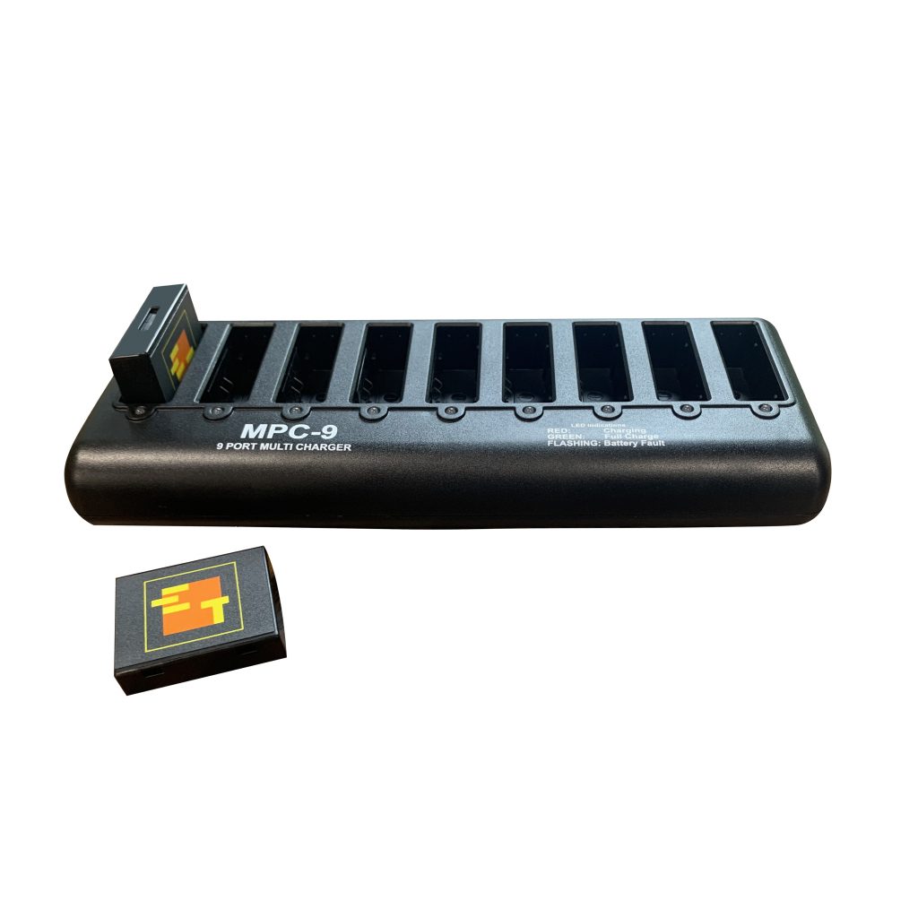 MPC- 9 Battery Charger with battery inserted.