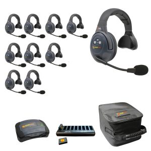 Evade Single Headsets with Batteries, Charger, Case, Conference Module.