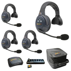Evade Single Headsets with Batteries, Charger, Case, Conference Module.