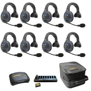 Evade Single Headsets with Batteries, Charger, Case, Conference Module.